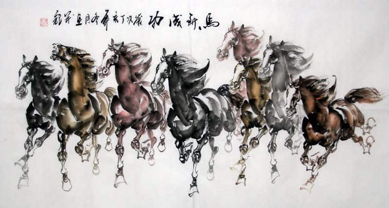 8 horses Feng Shui painting min - 30 Feng Shui Products & Items: Meaning, Use, and Placement