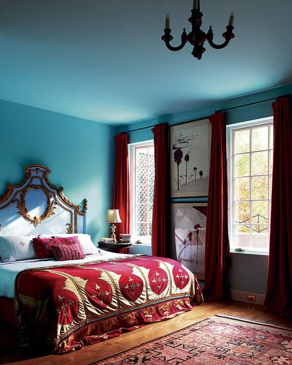 Decorate in Feng Shui Red White Blue bedroom ideas luxury homes min - What is Annual Feng Shui Flying Stars and How to Prepare for It