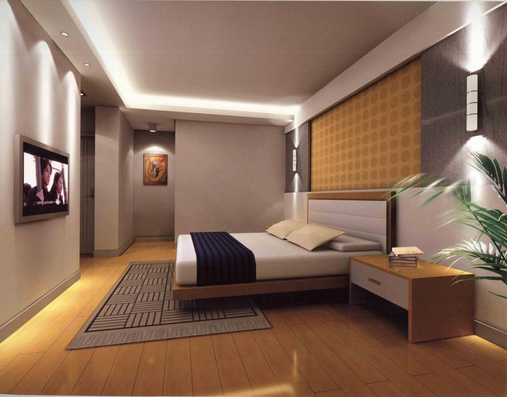 Floating Bed hardwood floor mounted tv 1024x803 - 33 Bedroom Feng Shui Tips to Improve Your Sleep