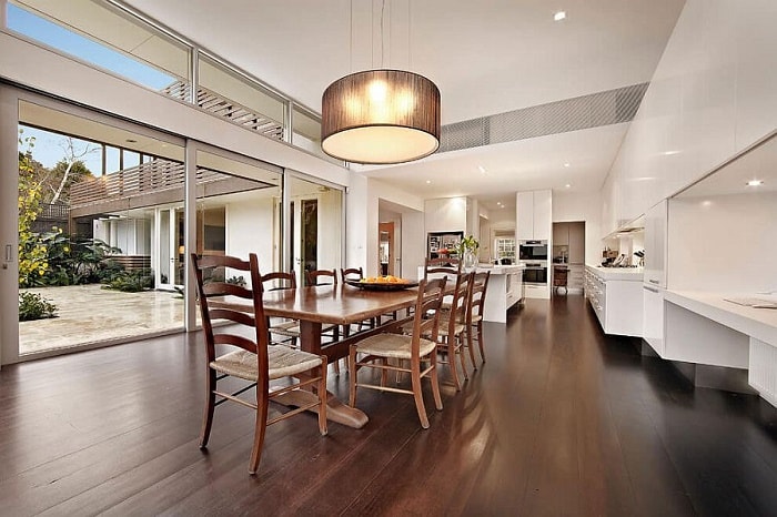 Large drum pendant above the dining table in wood min - A Guide to Feng Shui Yin-Yang Theory with 10 Applications Backed by Science