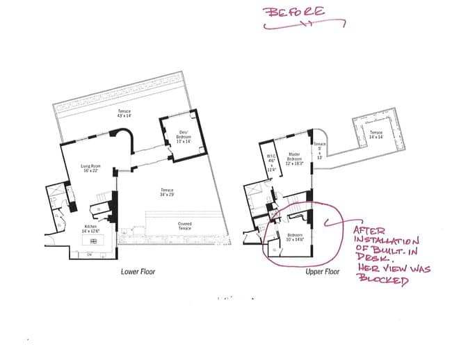 New York Greenwich Village duplex Floor Plan - How a Small Change in Office Door Feng Shui Led to New Business Opportunities