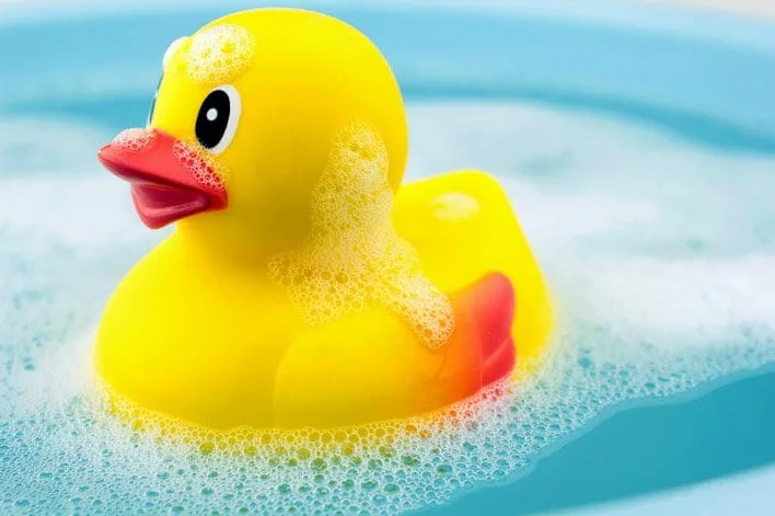 clean bath rubber duck