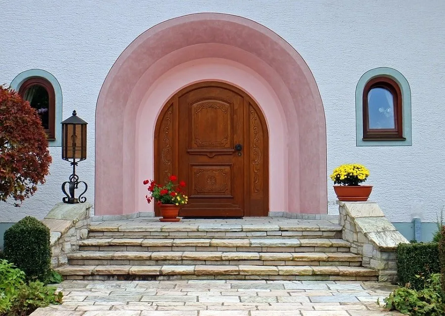 Front door stairs outside